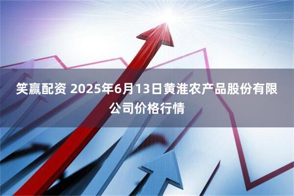 笑赢配资 2025年6月13日黄淮农产品股份有限公司价格行情